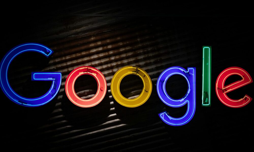 Google logo neon light signage